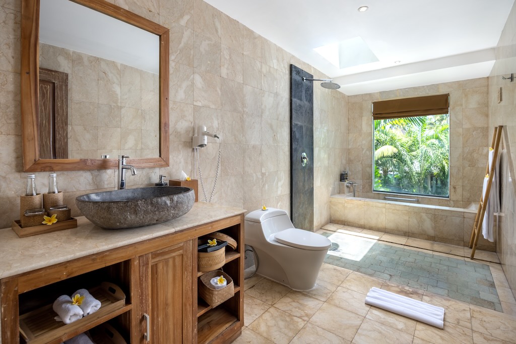 bathroom of Deluxe Room at The Sankara Resort Ubud